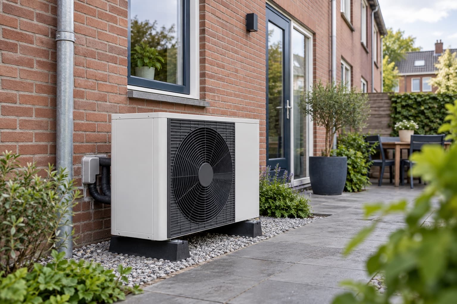Warmtepomp bij een Nederlandse woning
